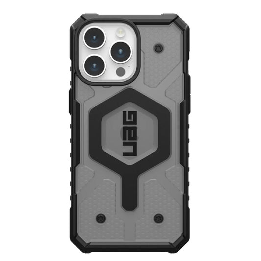 UAG Pathfinder MagSafe Apple iPhone 15 Pro Max (6.7') Case - Ash (114301113131), 18ft. Drop Protection (5.4M), Tactical Grip, Raised Screen Surround 114301113131