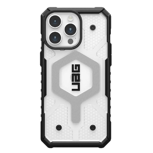 UAG Pathfinder MagSafe Apple iPhone 15 Pro Max (6.7') Case - Ice (114301114343), 18ft. Drop Protection (5.4M), Tactical Grip, Raised Screen Surround 114301114343