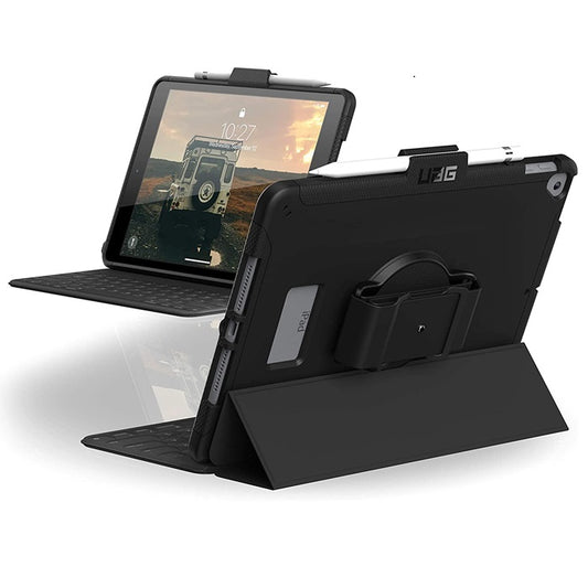 UAG Scout Apple iPad (10.2') (9th/8th/7th Gen) with Handstrap Case - Black (12191H114040) 12191H114040