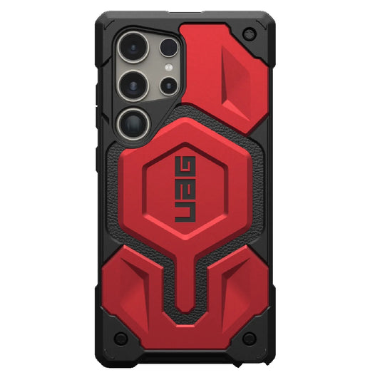 UAG Monarch Pro Magnetic Samsung Galaxy S24 Ultra 5G (6.8') Case - Crimson (214416119494), 25ft. Drop Protection (7.6M), Multiple Layers, Tactical Grip 214416119494