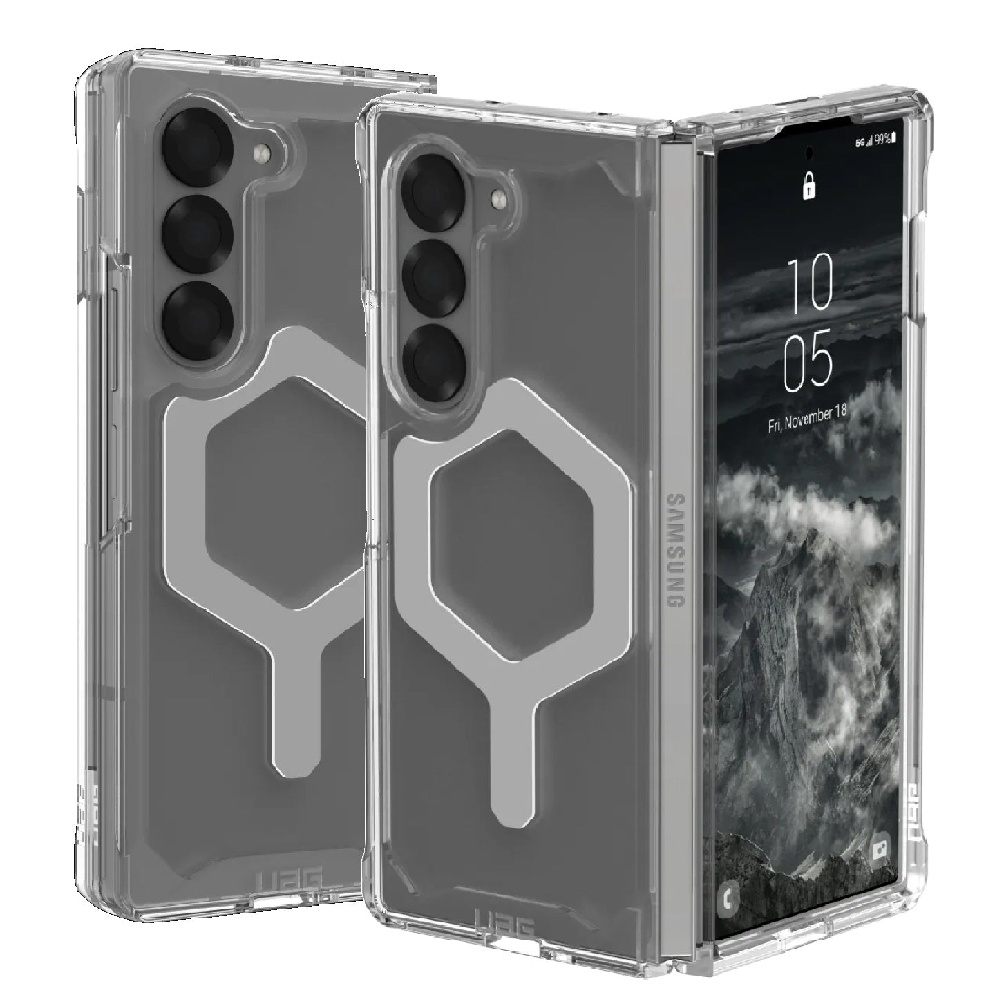 UAG Plyo Pro Samsung Galaxy Z Fold6 5G (7.6') Rugged Case - Ice/Silver (214453114333), DROP+ Military Standard, Air-soft Corners, 10 Years Warranty 214453114333