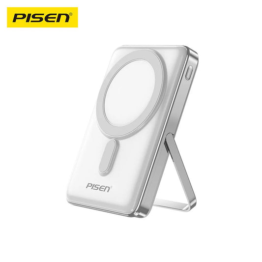 Pisen 30W CCC-Certified 10K (10000mAh) Wireless Power Bank with Holder - 15W Wireless, LED Display, PD QC 3.0 Fast Charge, 2 Year Warranty 6902957304061