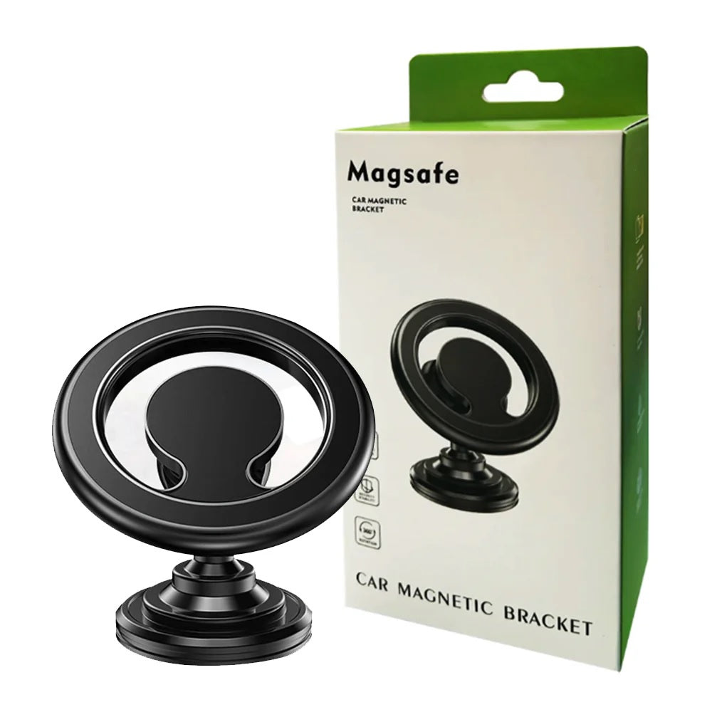 Pisen 2-in-1 Car Air Vent and Dashboard Mount Phone Holder - Black, Magnetic Hook With MagSafe, Easy to install, Apple, 360 Rotation 6976552041454