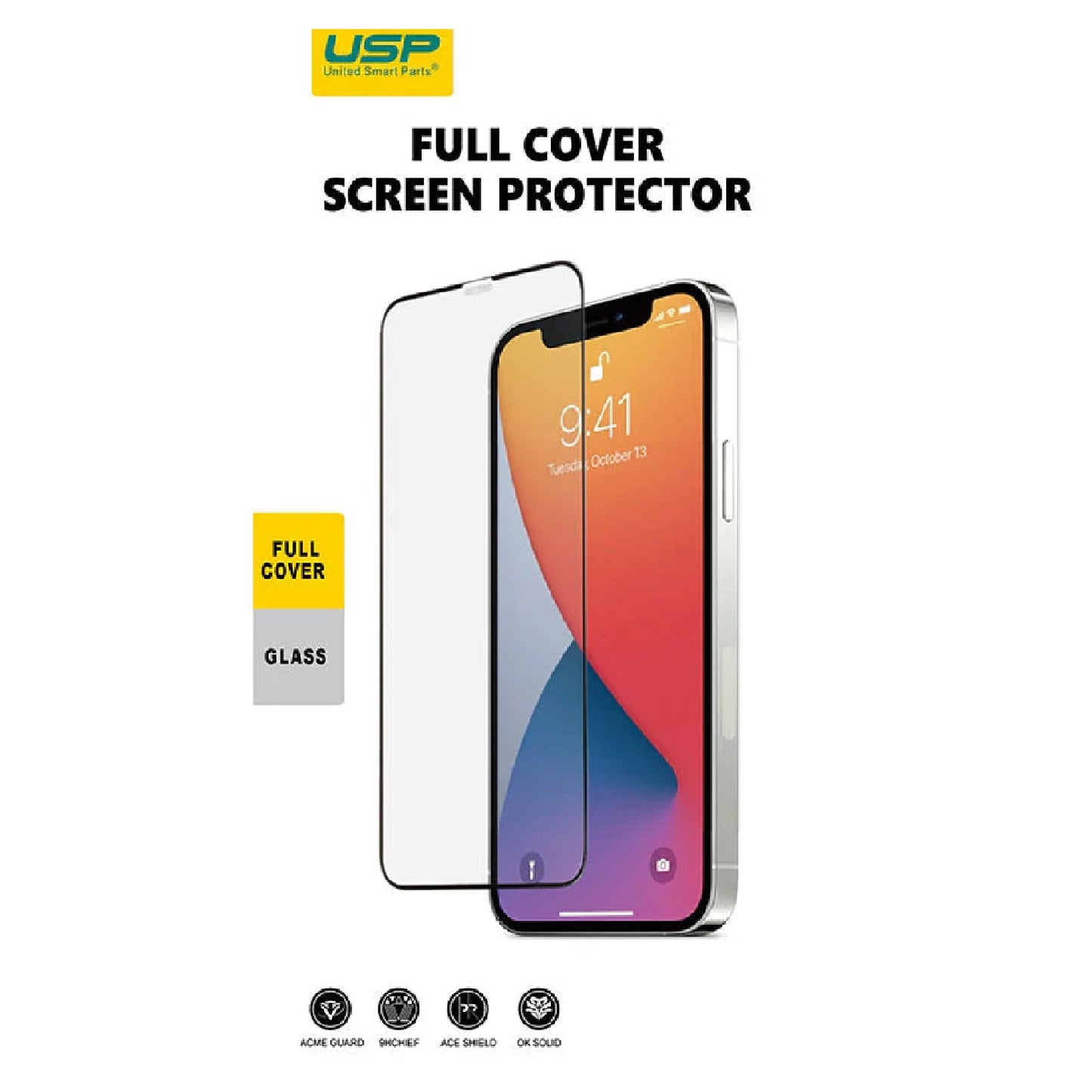 USP Apple iPhone 16 Pro Max (6.9') Tempered Glass Screen Protector : Full Coverage, 9H Hardness, Bubble-free, Anti-fingerprint 6976552042277