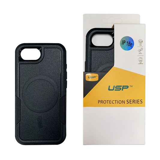 USP Apple iPhone 16e Armor Light Case with MagSafe Black - Two Tough Layers, No Slip Grippy Edges, DropProof, Slim, Seek, 3 Year Warranty 6976552043328