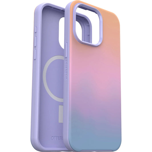 OtterBox Symmetry+ MagSafe Apple iPhone 15 Pro Max (6.7') Case Soft Sunset (Purple) - (77-93385), Antimicrobial, DROP+ 3X Military Standard, Raised Edges 77-93385