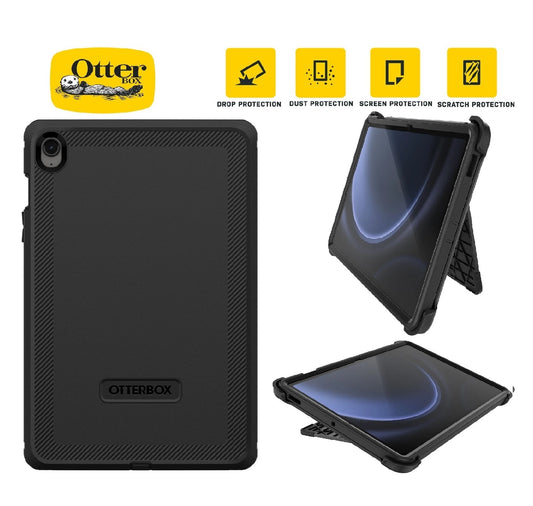 OtterBox Defender Samsung Galaxy Tab S9 FE (10.9') Case Black ProPack - (77-95042), DROP+ 2X military standard, Multi-layer, Built-in screen protector 77-95042