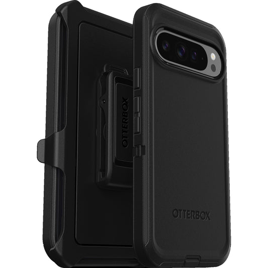 OtterBox Defender Google Pixel 9 Pro XL (6.8') Case Black - (77-95635), DROP+ 5X Military Standard, Multi-Layer, Included Holster, Raised Edges, Rugged 77-95635