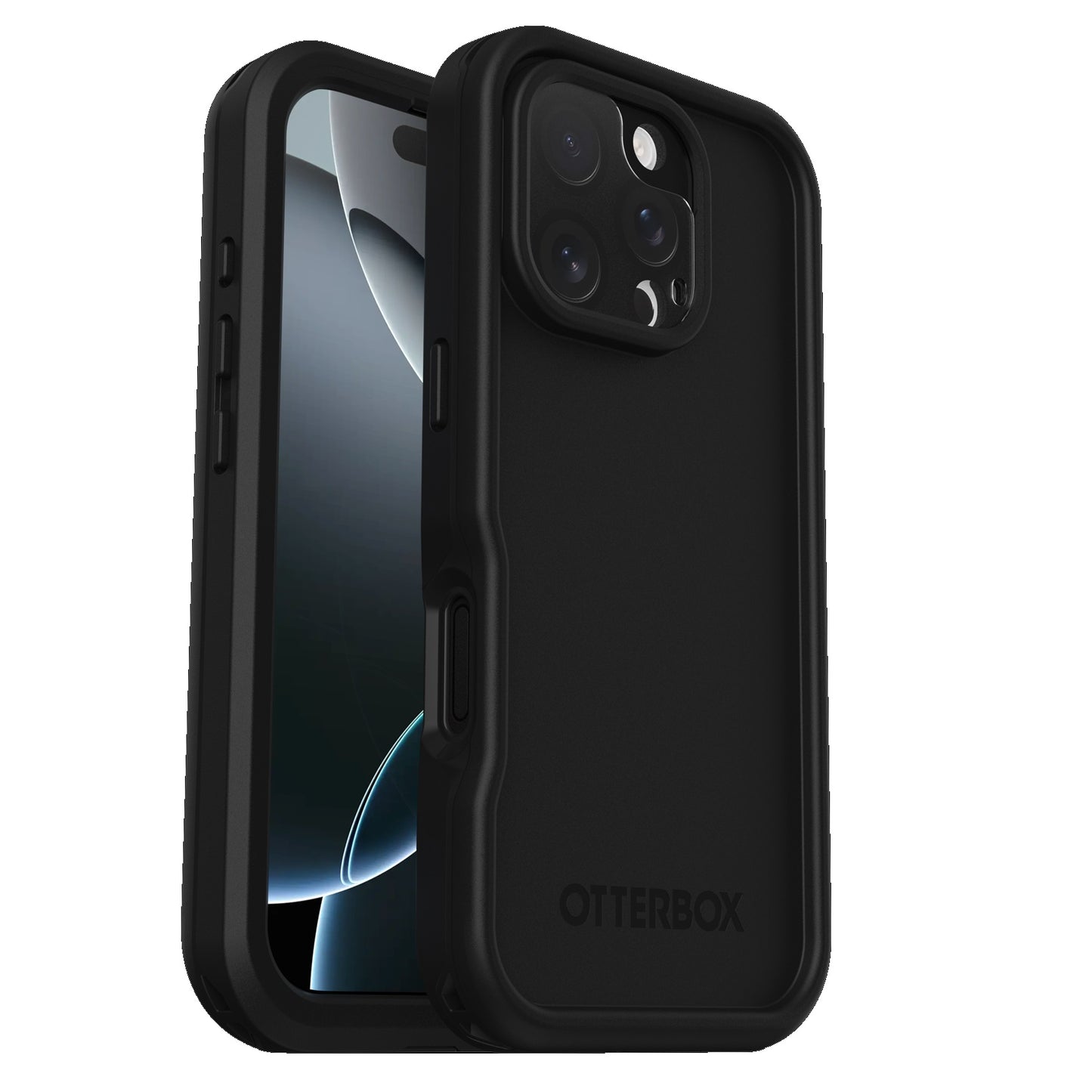 OtterBox FRE MagSafe Apple iPhone 16 Pro (6.3') Case Black - (77-96151), DROP+ 5X Military Standard, 2M IP68, Built-In Screen Protector, 7 Years Warranty 77-96151