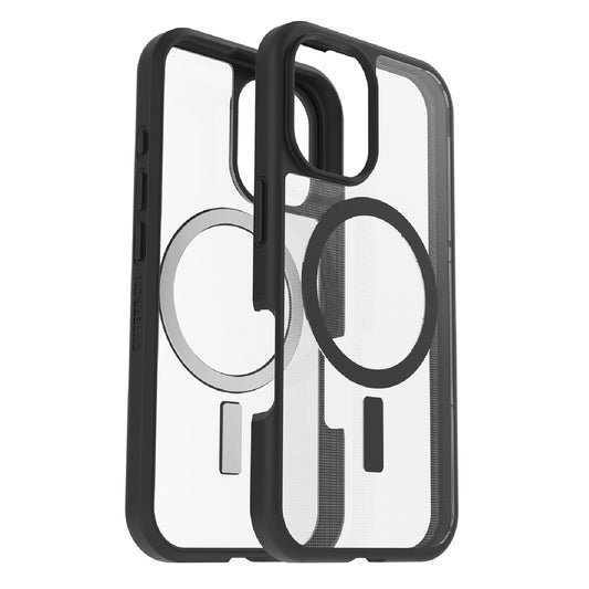 OtterBox React MagSafe Apple iPhone 16 Pro Max (6.9') Case Clear/Black - (77-96259), DROP+ Military Standard, Ultra-thin, Hard case with Soft Grip Edges 77-96259