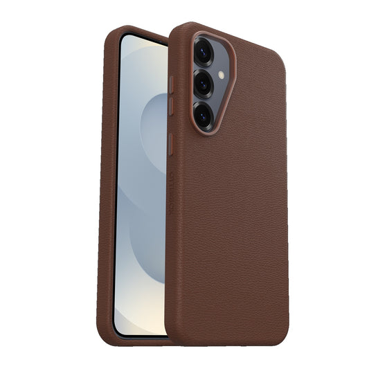 OtterBox Symmetry Cactus Leather Samsung Galaxy S25+ 5G (6.7') Case Rich Adobe (Brown) - (77-97448), DROP+ 3X Military Standard, 7 Years Warranty 77-97448
