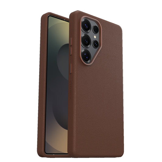 OtterBox Symmetry Cactus Leather Samsung Galaxy S25 Ultra 5G (6.9') Case Rich Adove Brown - (77-97509), DROP+ 3X Military Standard, 7 Years Warranty 77-97509