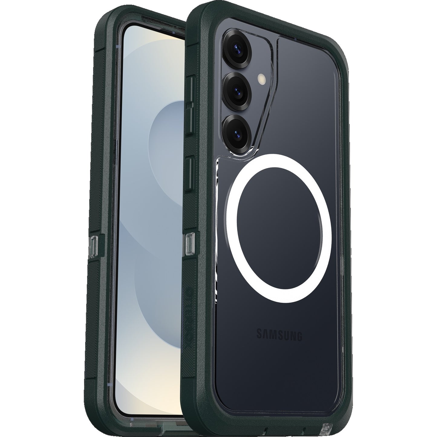 OtterBox Defender XT Clear Magnets Samsung Galaxy S25 5G (6.2') Case Sagebrush (Green) - (77-97870), DROP+ 7X Military Standard, 7 Years Warranty 77-97870