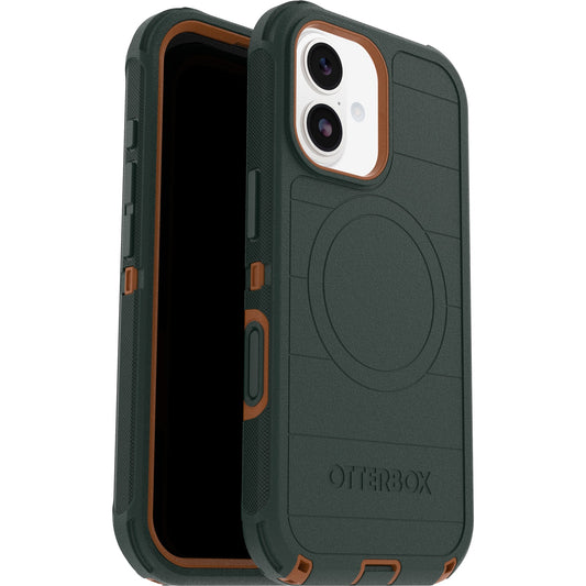 OtterBox Defender Pro MagSafe Apple iPhone 17 (6.3') Case Green Intrigue - (77-98362), DROP+ 7X Military Standard, Tri-Layer, 7 Years Warranty 77-98362