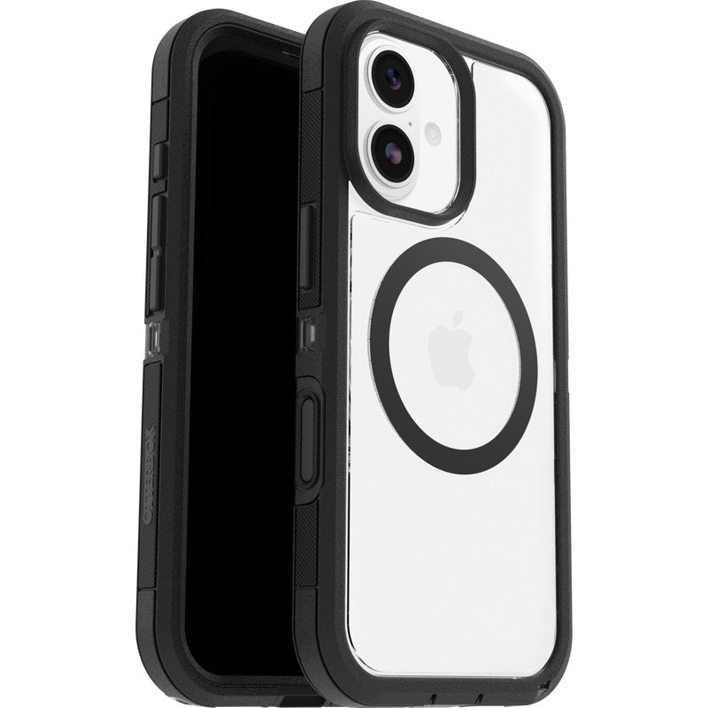 OtterBox Defender XT Pro MagSafe Apple iPhone 17 (6.3') Case Dark Side (Clear/Black) - (77-98480), DROP+ 7X Military Standard, 7 Years Warranty 77-98480