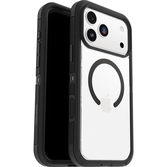 OtterBox Defender XT Pro MagSafe Apple iPhone 17 Pro (6.3') Case Dark Side (Clear/Black) - (77-98516), DROP+ 7X Military Standard, 7 Years Warranty 77-98516