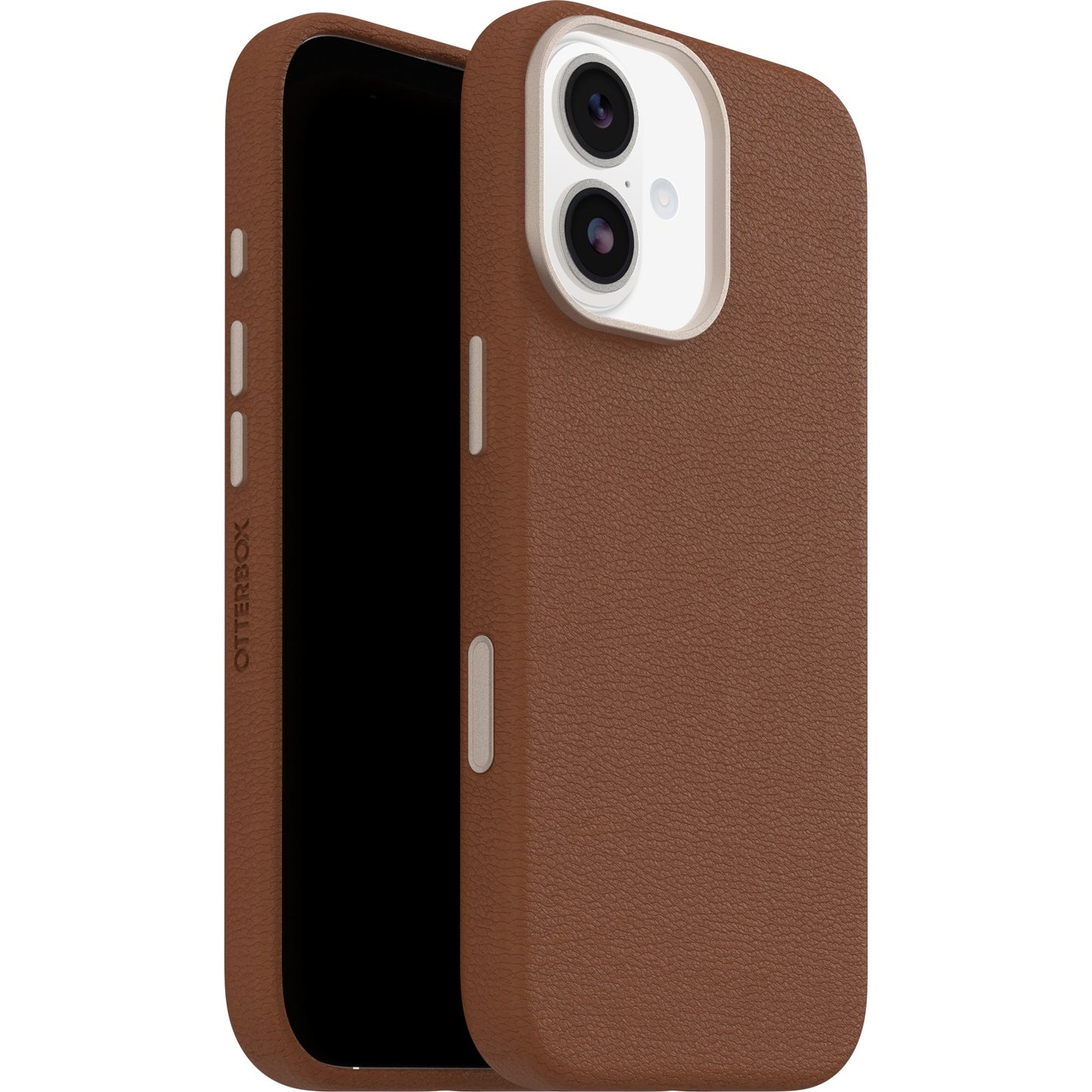 OtterBox Symmetry Cactus Leather MagSafe Apple iPhone 17 (6.3') Case Desert Saddle (Brown) - (77-99017), DROP+ 3X Military Standard, 7 Years Warranty 77-99017