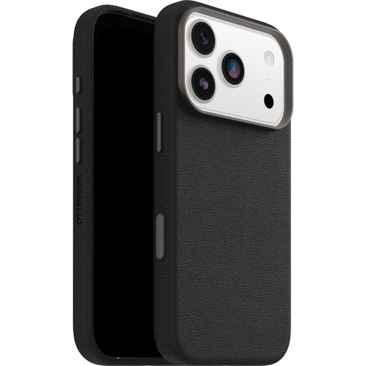 OtterBox Symmetry Cactus Leather MagSafe Apple iPhone 17 Pro Max (6.9') Noir Ash (Black) - (77-99061), DROP+ 3X Military Standard, 7 Years Warranty 77-99061