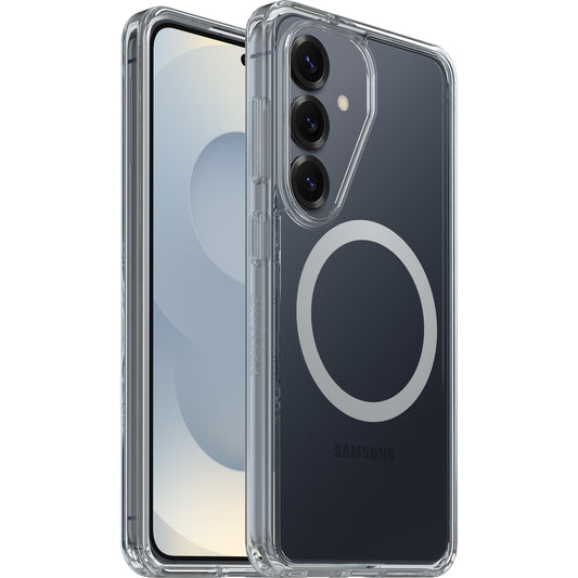 OtterBox Symmetry Clear Magnets Samsung Galaxy S26 5G (6.3') Case Clear - (77-99970), DROP+ 3X Military Standard, Raised Edges, 7 Years Warranty 77-99970
