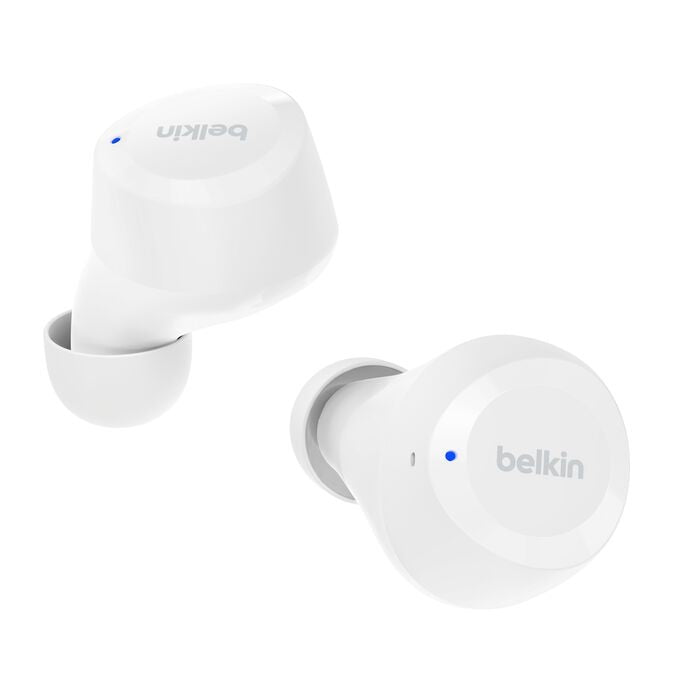 Belkin SoundForm Bolt 2 Wireless Earbuds - White (AUC009fqWHV2), 28 Hours, LightWeight, Multipoint Technology, IPX4 rated, 2 Years Warranty AUC009fqWHV2