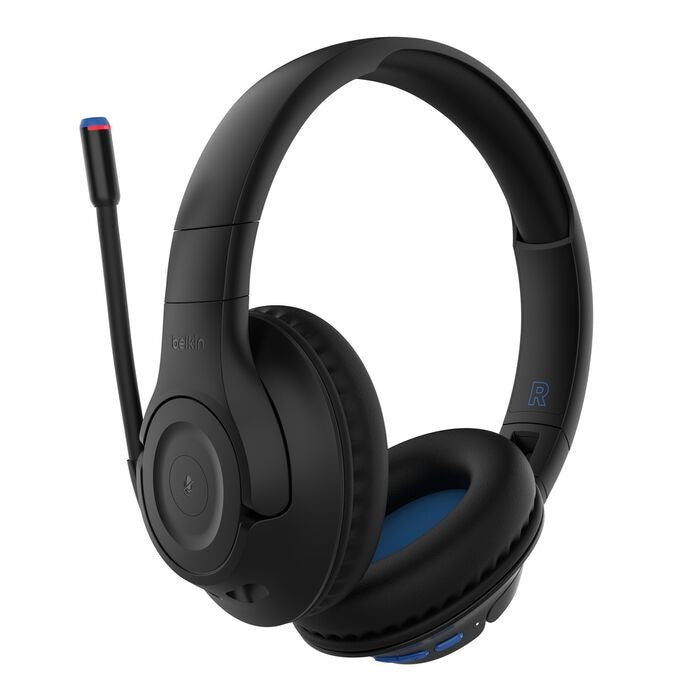 Belkin SoundForm Inspire Wireless Over-Ear Headset for Kids - Black(AUD006btBLK), 35hrs Battery, 40mm Drivers, 85dB Volume Cap, BT 5.2, 2 Years Warranty AUD006btBLK