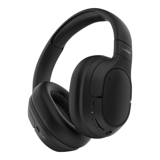 Belkin SoundForm Isolate Noise Cancelling Over-Ear Headphones - Black(AUD008fqBK), 60 hrs Battery, Hybric ANC, BT 5.4 Multipoint, 2 Years Warranty AUD008fqBK