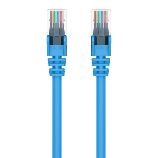 Belkin Cat6 Network Cables (5M) - Blue (A3L980bt05MBLUS), Exceeds 500MHz In Performance Tests, Snagless Prevents Breaking & Cracking, 2 Years Warranty A3L980bt05MBLUS