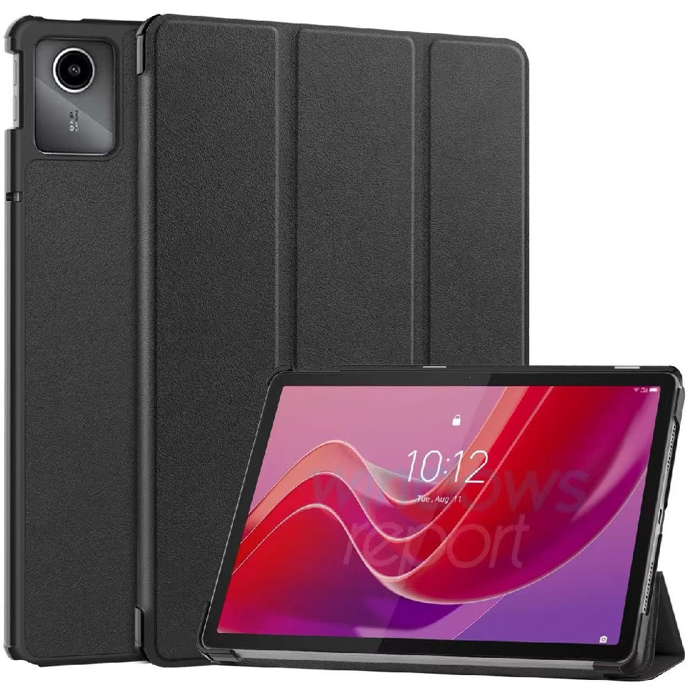 USP Lenovo Tab M11 Folio Case - Black - Tri-Fold Stand, Magnetic Front Cover, Slim Foil Case, 3 Year Warranty CFBLTABM11