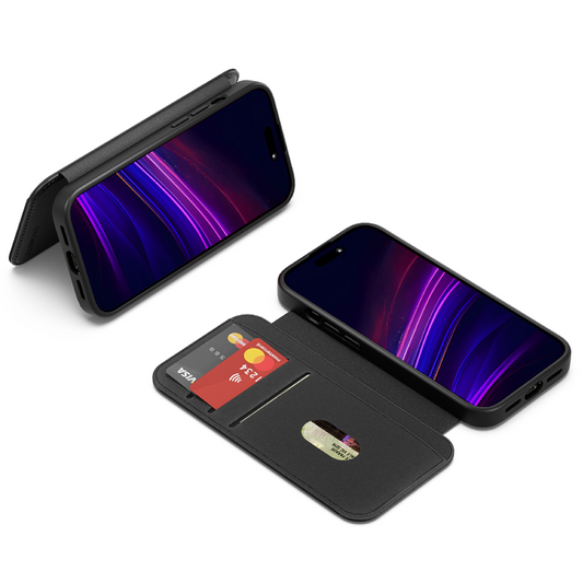 Cygnett MagWallet Apple iPhone 16 Pro Max (6.9')Case-Black(CY5023MAGWT)360 Protection, Multi-Angle, 3xCard Slots, MagSafe, 4FT DropProof, 2 Years Warranty CY5023MAGWT