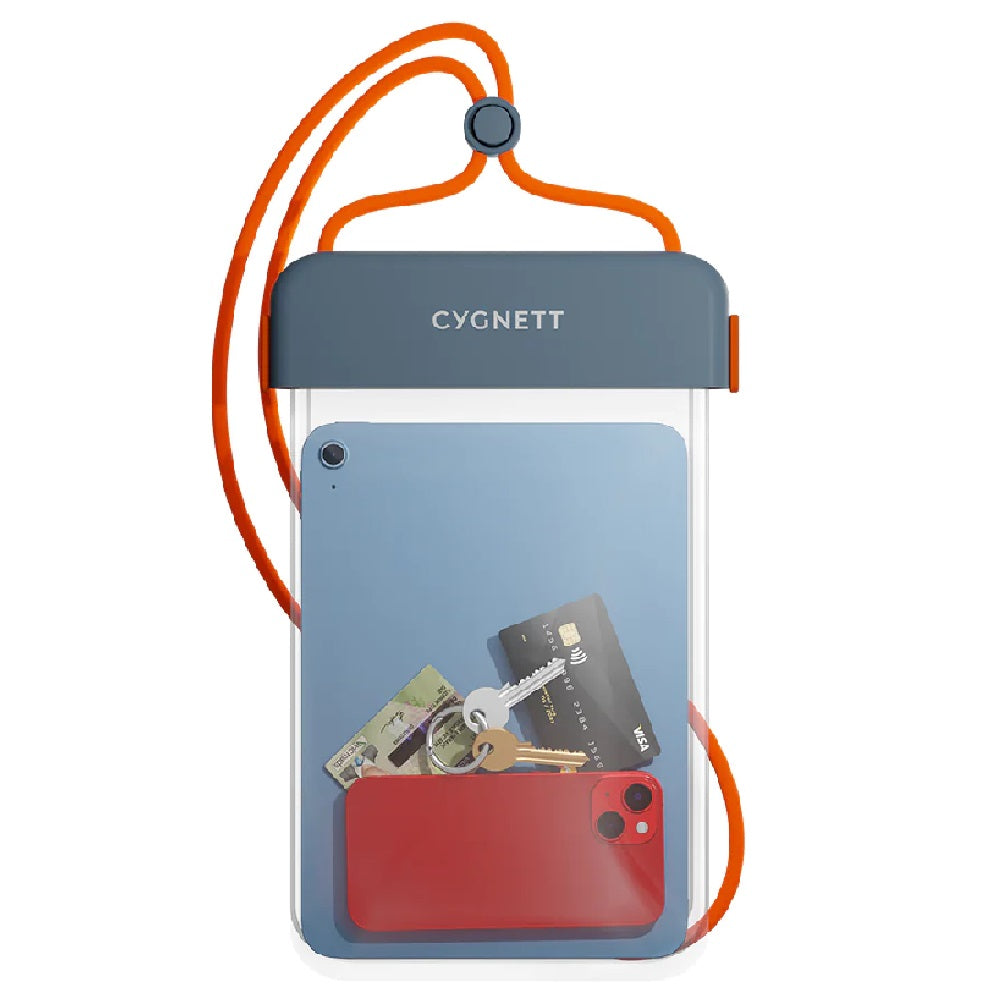 Cygnett AquaGuard Universal Waterproof Tablet Pouch - (CY4411CYWPP) Dust & Sand Protection, Fits Tablet up to 11', Adjustable lanyard, 2 Years Warranty CY4411CYWPP