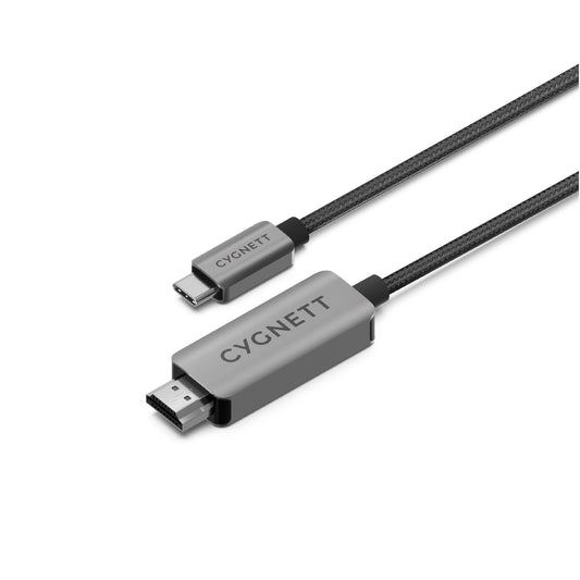 Cygnett Unite 8K USB-C to HDMI Cable (2.5M)-Black(CY4545CHDMI), Works with MacBook/Windows PC/Laptops/Chromebook, Ultra-HD Resolution 8K(60Hz)/4K(120Hz) CY4545CHDMI