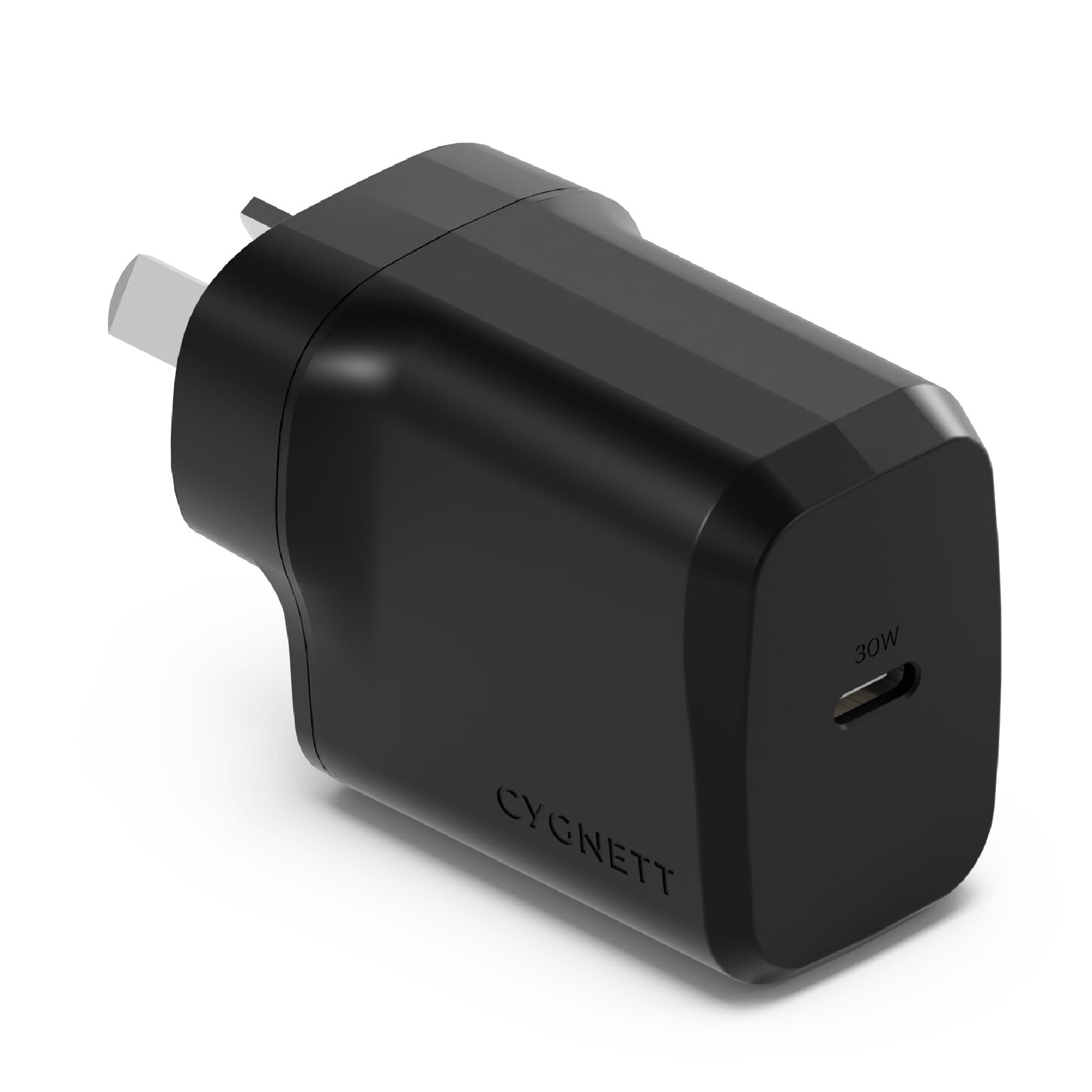 LS Cygnett PowerPlus 30W USB-C PD GaN Fast Wall Charger -Black(CY4737PDWCH), Portable, Best for iPhone, Samsung's PPS & USB-C Devices, 2 Years Warranty CY4737PDWCH