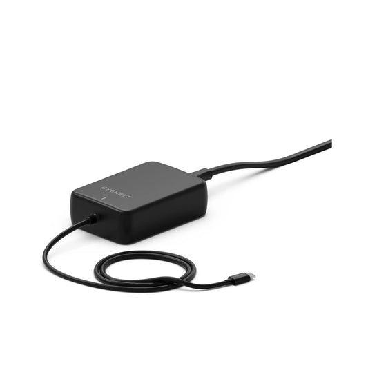 Cygnett PowerMaxx 65W PD GaN Laptop Charger with Integrated USB-C Cable (1M) -Black (CY5071PDWCH), 1M USB-C (65W), 2 Years Warranty CY5071PDWCH