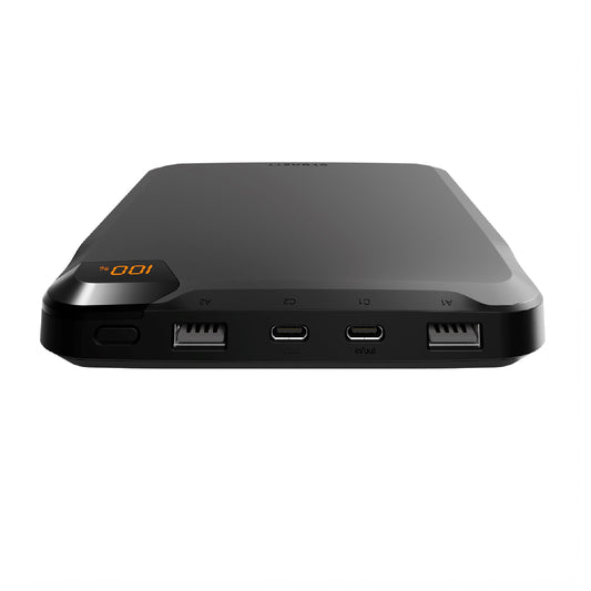Cygnett ChargeUp VertPWR 25K mAh Laptop Power Bank + USB-C Cable (40CM) + Stand - Obsidian (CY5128PBCHE), 100W, 4x USB Charging Ports, 2 Years Warranty CY5128PBCHE