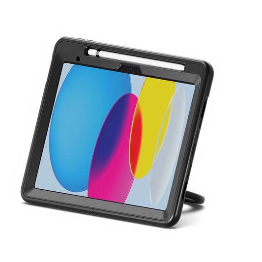 Cygnett GripStand Apple iPad (11.0') 11th Gen (A16)/iPad 10th Gen (10.9') Case -Black(CY5201CPGRP), 360 Rotating Stand, Pen Holder, 2 Years Warranty CY5201CPGRP