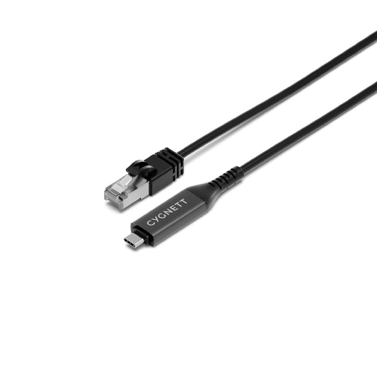 Cygnett Unite USB-C To RJ45 Ethernet Cable Gigabit (5M) - Black(CY5506PCCCE), 1Gbps, USB 3.2, Universal Compatibility, 2 Years Warranty CY5506PCCCE