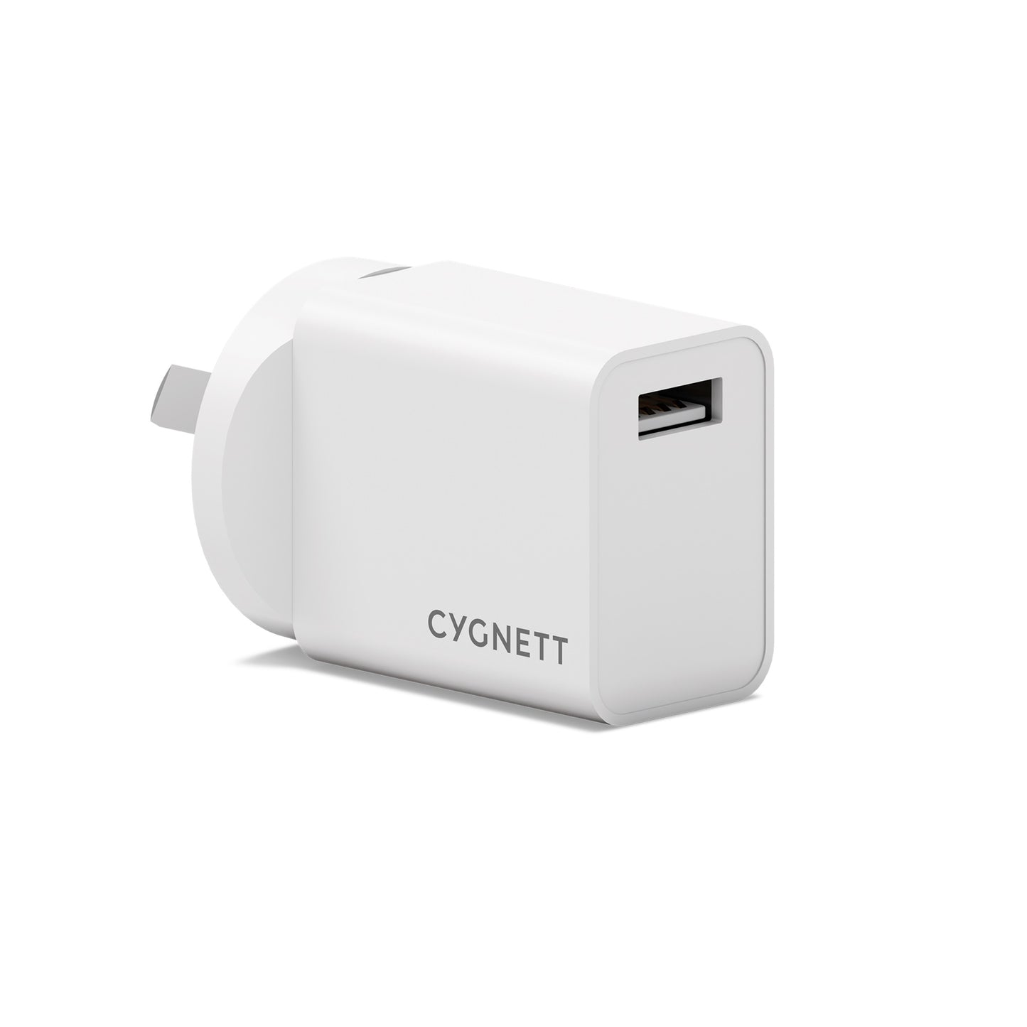Cygnett PowerPlus 12W USB-A Wall Charger - White(CY5594PDWCH), Lightweight & Compact Design, Perfect for Travel, 2 Years Warranty CY5594PDWCH