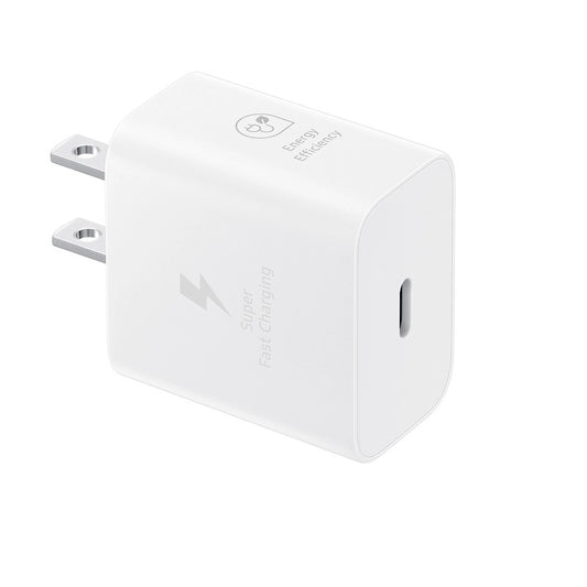 Samsung 25W GaN USB-C Fast Wall Charger - White(EP-T2510NWEGAU), 1x USB-C, Supports up to 25W, Compact & Travel-Ready, 1 Year Warranty EP-T2510NWEGAU