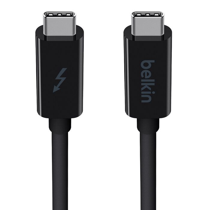 Belkin Thunderbolt 3 Cable USB-C to USB-C (1M) - Black (F2CD081ds1M-BLK ), 60W PD, 20Gbps, 4K/Ultra-HD, Thunderbolt Certified, 2 Years Warranty F2CD081ds1M-BLK