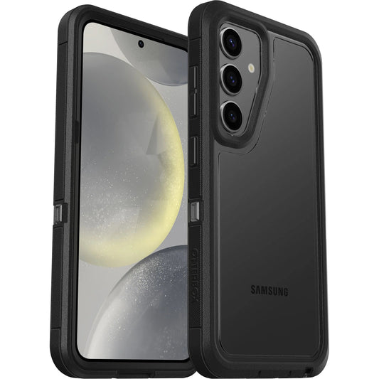 OtterBox Defender XT Clear Samsung Galaxy S24 5G (6.2') Case Clear/Black - (77-94715), DROP+ 5X Military Standard, Port cover block dust and dirt 77-94715