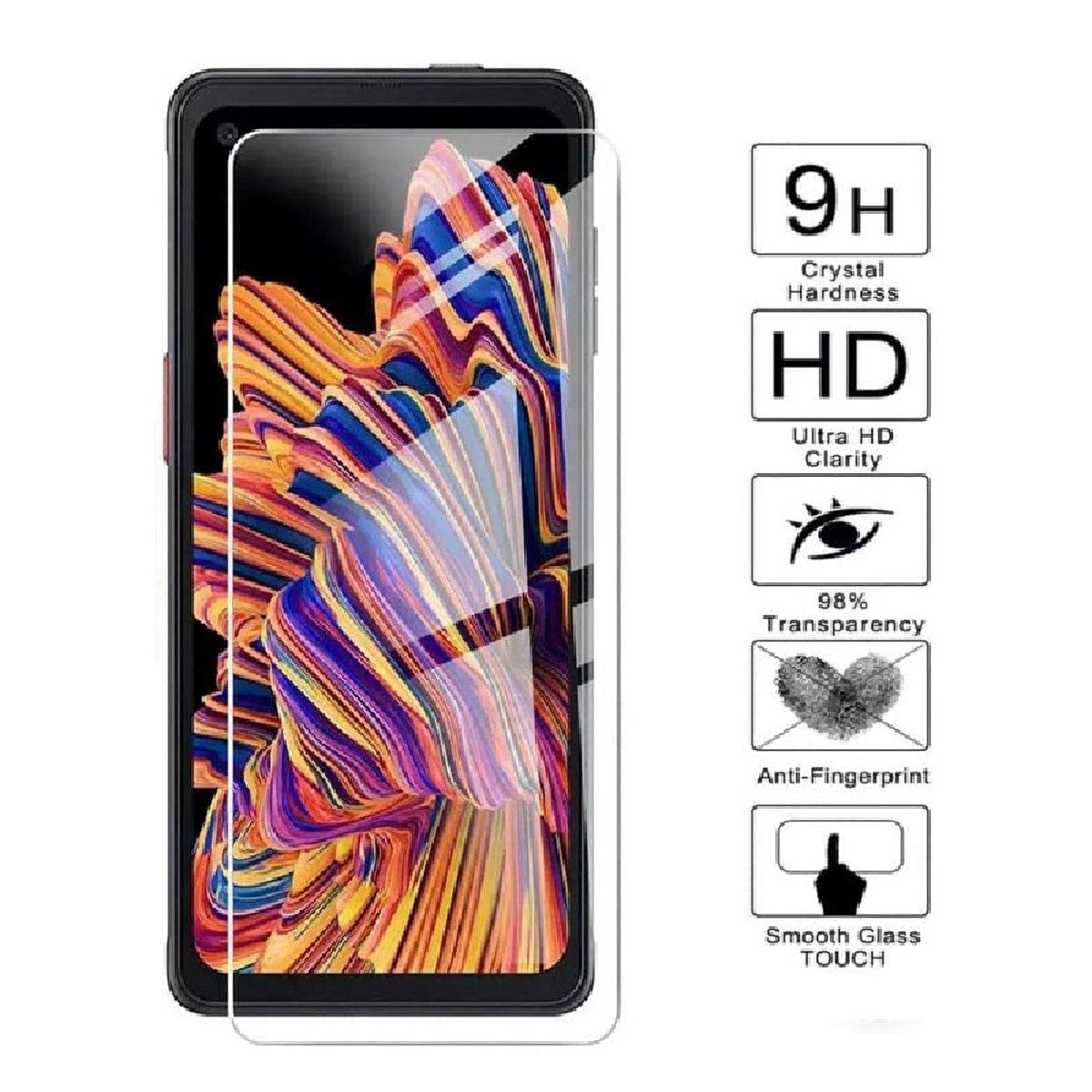 USP Samsung Galaxy XCover7 Tempered Glass Screen Protector - 9H Surface Hardness, Ultra-clear, Anti-fingerprint, Smooth-touch, High Sensitivity SPSAMXC7