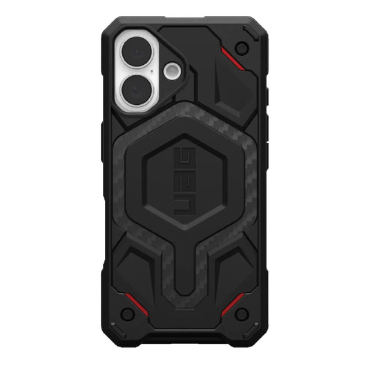 UAG Monarch Pro Kevlar Apple iPhone 16 (6.1') Rugged Case - Kevlar Black (114458113940), 25ft. Drop Protection (7.6M), Built-in Magnet for MagSafe 114458113940