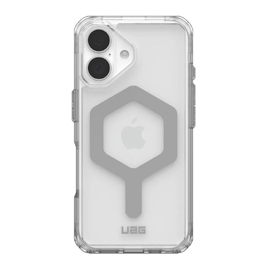 UAG Plyo MagSafe Apple iPhone 16 (6.1') Rugged Case - Ice/Silver (114482114333), 16ft. Drop Protection (4.8M), Armored Shell, Air -Soft Cornerss 114482114333