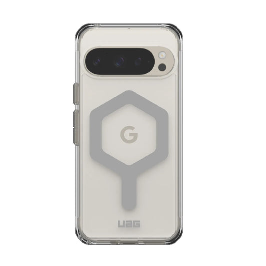 UAG Plyo Pro Google Pixel 9 Pro (6.3') Rugged Case - Ice/Silver (614458114333), 16 ft.Drop Protection (4.8M), Air-Soft Corners, Built-In Magnetic Module 614458114333