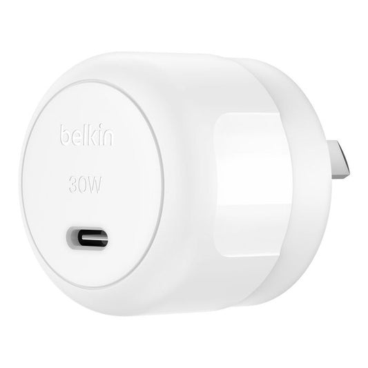 Belkin BoostCharge Compact USB-C Charger 20W - White, USB-C PD 3.1, Compact and travel-friendly, CEW $2, 500, 100% plastic-free, 2-year warranty WCA009auWH
