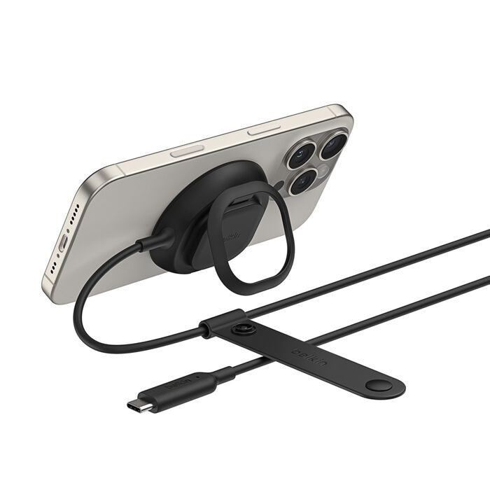 Belkin UltraCharge Magnetic Wireless Charger With Qi2 + 36W Wall Charger + Tethered USB-C Cable (2M) - Black (WIA013auBK), 25W, 2 Years Warranty WIA013auBK