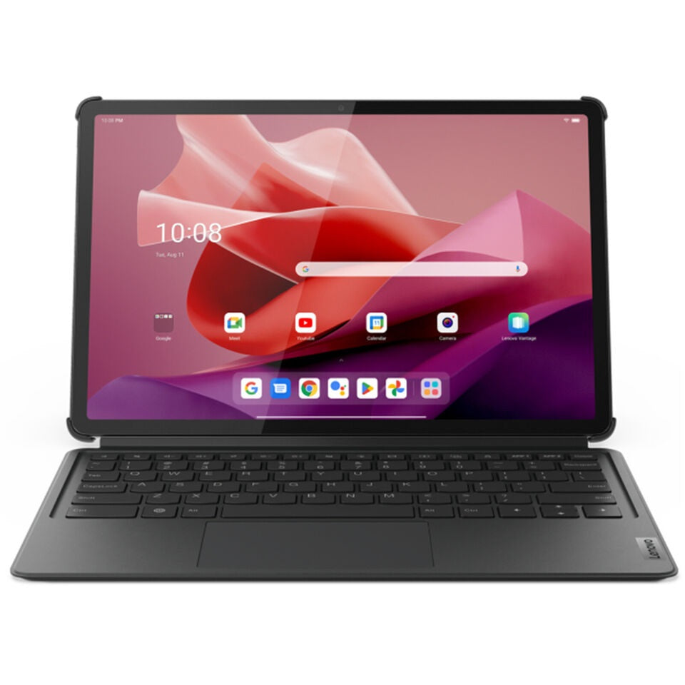 Lenovo Tab P12 (12.7') Bluetooth Keyboard - Storm Grey (ZG38C05204), Built-in Kickstand, 2-in-1 Pack, POGO Connector, Guilt-Free Streaming ZG38C05204