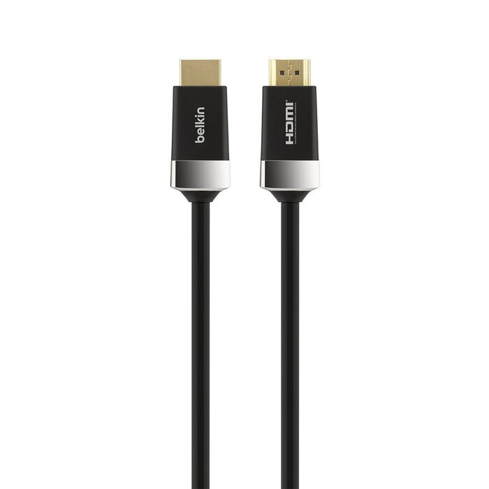 Belkin Advanced Series High Speed w/Ethernet HDMI Cable 4K/Ultra HD Compatible (2M) - Black(AV10050bt2M), 18Gbps Bandwidth, 2 Years Warranty AV10050bt2M