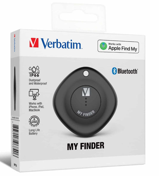 Verbatim 66929 Bluetooth Tracker My Finder Triple Pack - Black, Navy, Grey, IP66, works with Iphone, Ipad, Macbook, Long Life, Bluetooth Apple Find My 66929