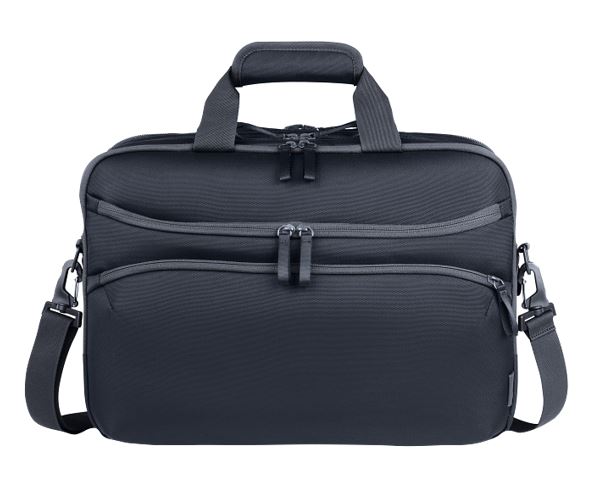HP Bag 16' 22L Business Travel Plus Laptop Bag 60% post-consumer recycled material Double-coil zipper closing system Fits 16' 15.6' 14' 13.3' Notebook A2CE1AA
